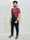 UA Maroon-Black Summer Track Suit